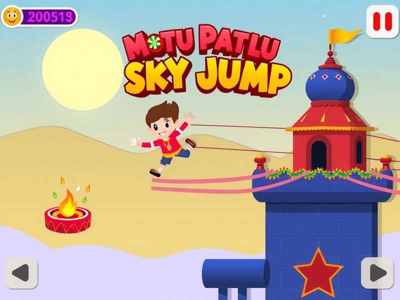 Motu Patlu Sky Jump Game Screenshot